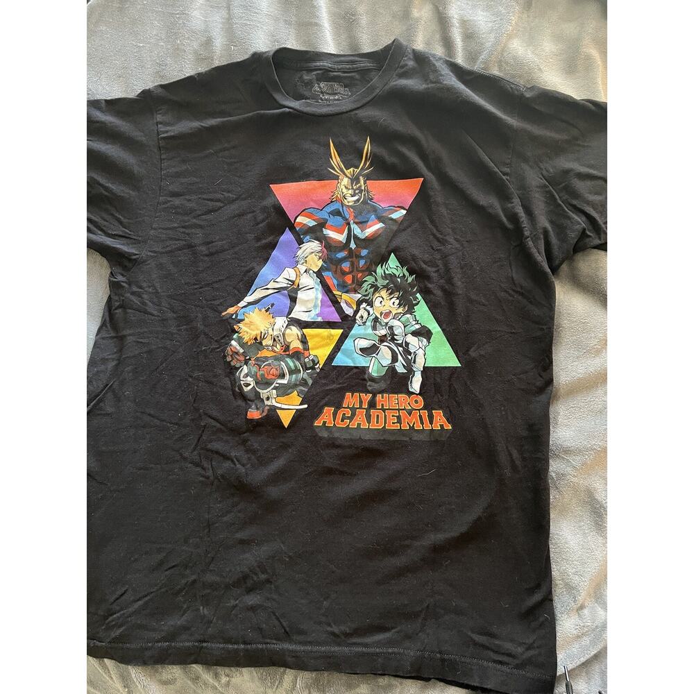My Hero Academia Shirt Adult Black Anime Short Sleeve Crew Neck. Sz XL